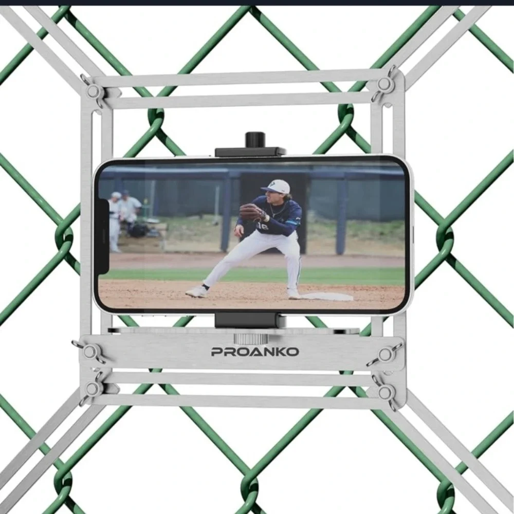 Proanko Cell Phone Fence Mount Holder - Baseball Softball‎ Video Recording Stand
